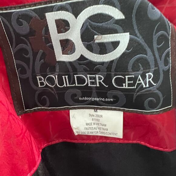 Boulder Gear Onyx Jacket Red Waterproof Hooded Outerwear Size M NEW - Picture 2 of 10